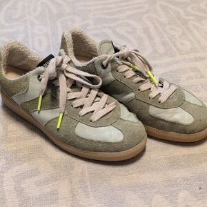 Stylish Green and Gray Sneakers